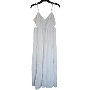 White Spring Maxi Dress Spaghetti Strap Medium By And Now This